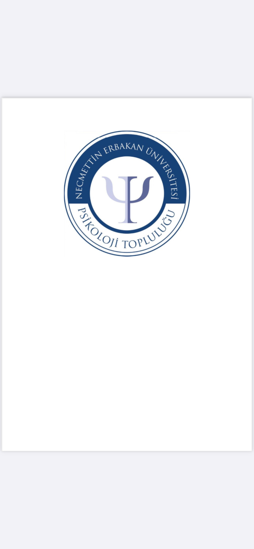 Psikoloji Topluluğu Necmettin Erbakan Üniversitesi Logo